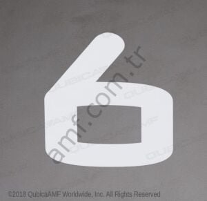 Lane Number Decal #6 Şerit Numarası Çıkartması #6