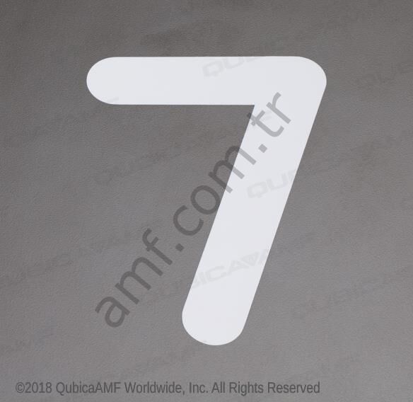Lane Number Decal #7 Şerit Numarası Çıkartması #7