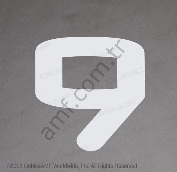 Lane Number Decal #9 Şerit Numarası Çıkartması #9