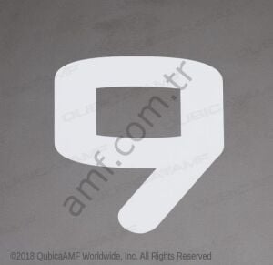 Lane Number Decal #9 Şerit Numarası Çıkartması #9