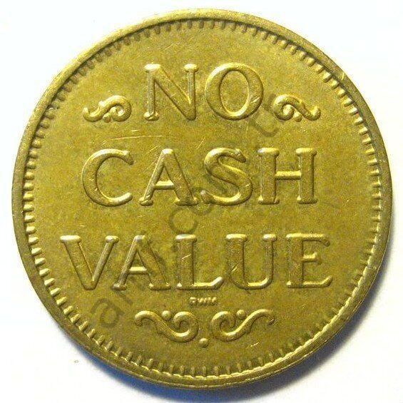 No Cash Value Token ( Jeton) 1 Adet ( BG2000 ) Highway 66 Jetonu_ .900 x .070, Adet
