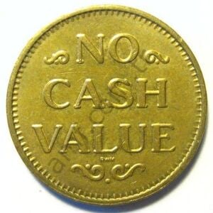 No Cash Value Token ( Jeton) 1 Adet ( BG2000 ) Highway 66 Jetonu_ .900 x .070, Adet