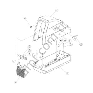 Option Ball Return Hood Assembly_252001131 Ball Return Option Komple Kapak Seti