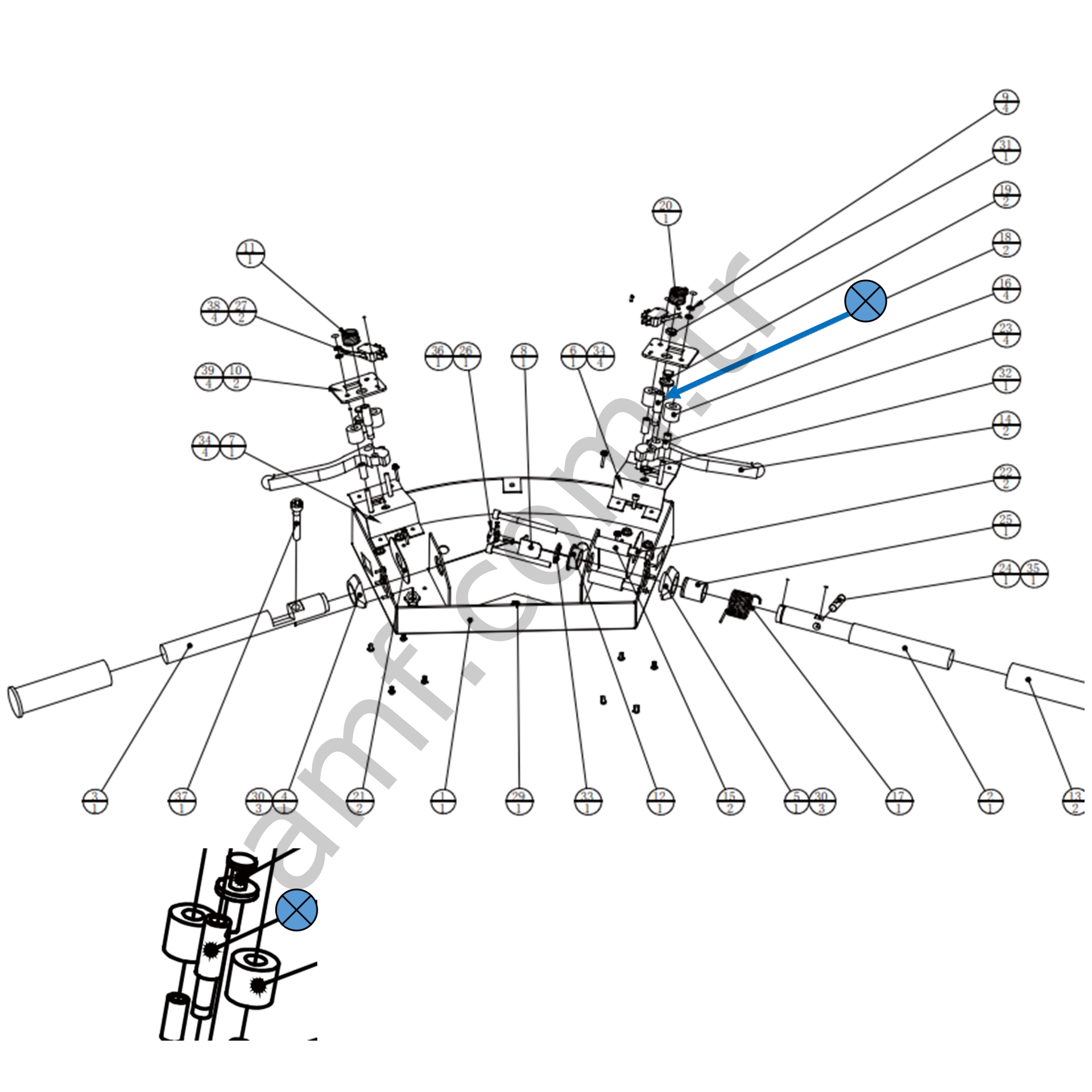 Brake Lever Fixed Axis_1.1.NA010500 Storm Rider, Fren Kolu Şaftı