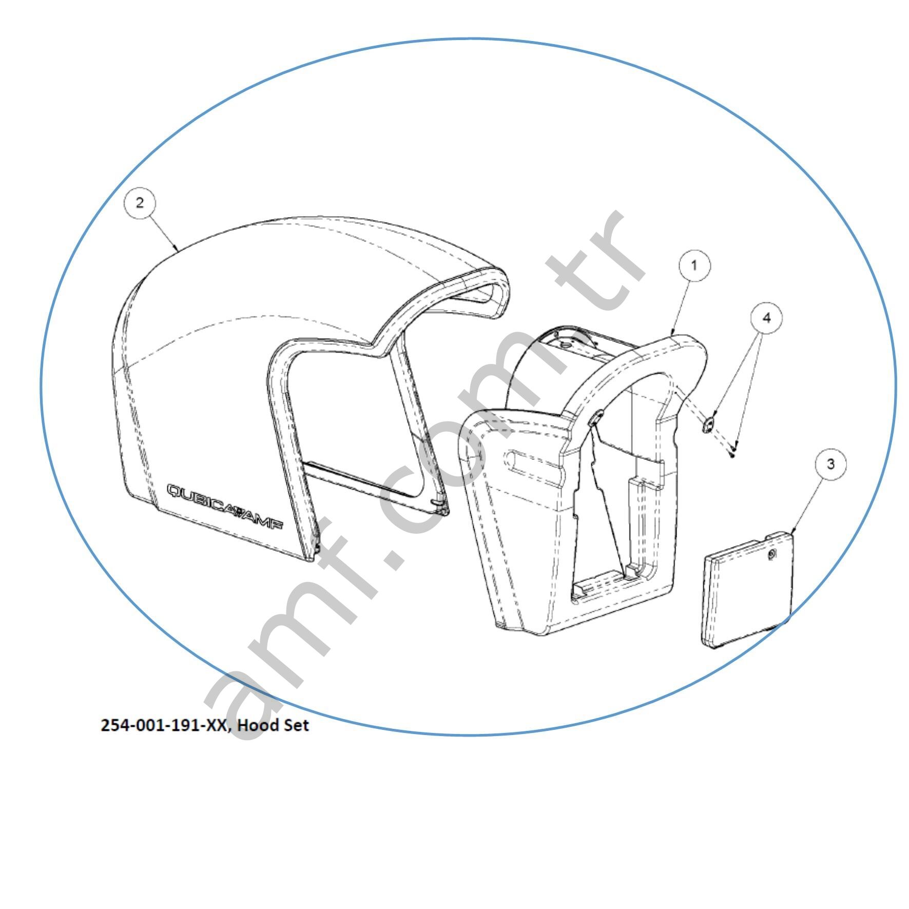Harmony Ball Return Hood Set,Gray_254001191-01 Harmony Top Dönüş Kapak Seti, Gri