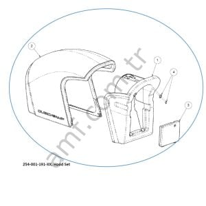 Harmony Ball Return Hood Set,Gray_254001191-01 Harmony Top Dönüş Kapak Seti, Gri