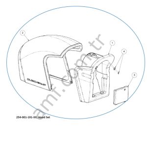 Harmony Ball Return Hood Set,Gray_254001191-01 Harmony Top Dönüş Kapak Seti, Gri