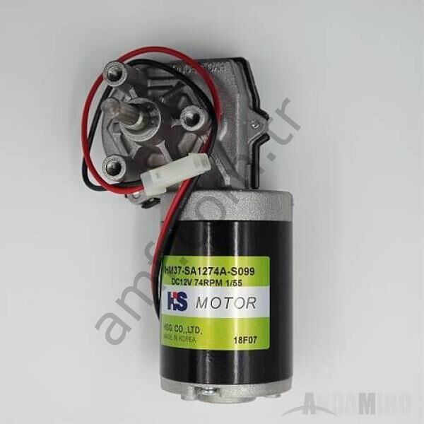 Paw Petrol, Gear&Motor_MZZZ0MOT113 Paw Petrol, Redüktörlü Motor_HM37-SA1274A-S099 Dc12Volt,74Rpm,1:55